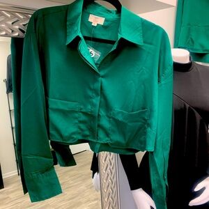 Stylish Crop Button Up